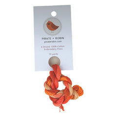 Pirate + Robin Variegated 6 Strand Embroidery Floss - Poppy