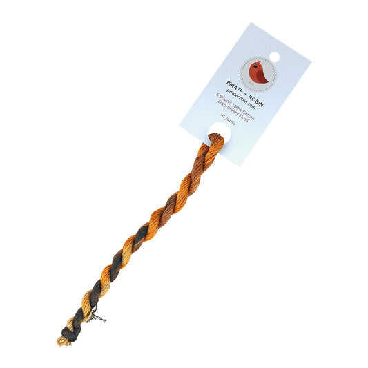 Pirate + Robin Variegated 6 Strand Embroidery Floss - Harvest Gold