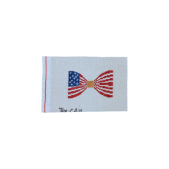 American Flag Bow Tie Needlepoint Canvas