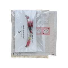 Kathy Schenkel Designs Pink with Hearts Tiny Cube Ornament Needlepoint Canvas with Embellishments