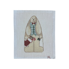 Kathy Schenkel Designs Christmas Bunny Rabbit Needlepoint Canvas