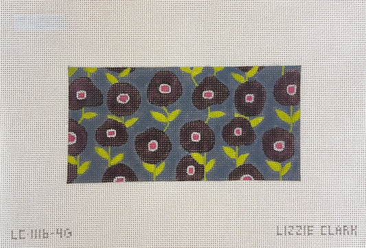 The Collection Designs Lizzie Clark Dark Poppies Needlepoint Canvas