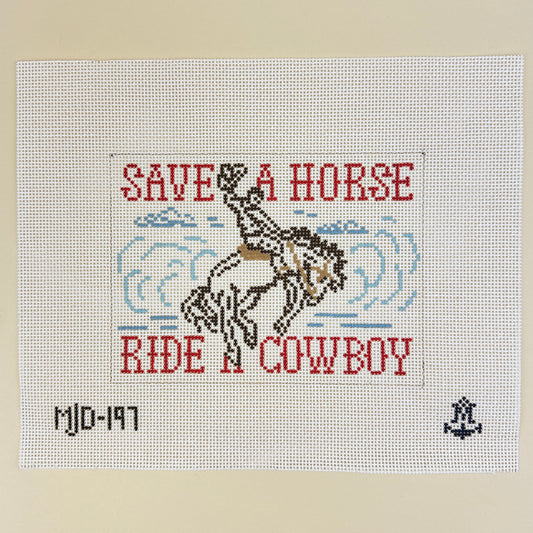 Morgan Julia Designs Save a Horse Needlepoint Canvas