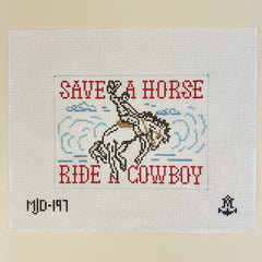 Morgan Julia Designs Save a Horse Needlepoint Canvas