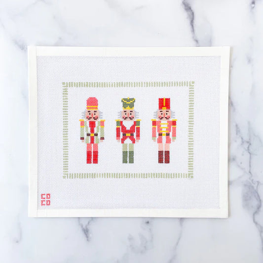 Coco Frank Nutcracker Trio Needlepoint Canvas