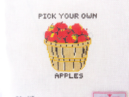 Alice & Blue Pick Your Own Apples Needlepoint Canvas