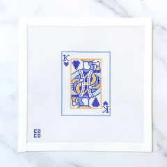Coco Frank King of Hearts Needlepoint Canvas