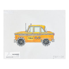 Painted Pony Designs Two Bananas Yellow Taxi Needlepoint Canvas