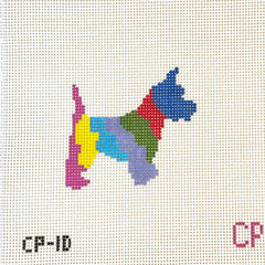 The Plum Stitchery Terrier Needlepoint Canvas