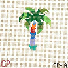 The Plum Stitchery Palm Tree Needlepoint Canvas