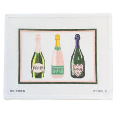 Initial K Studio Jacinda Boneau Champagne Trio Needlepoint Canvas