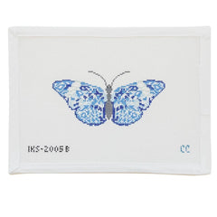 Initial K Studio Chinoiserie Butterfly Ornament Needlepoint Canvas