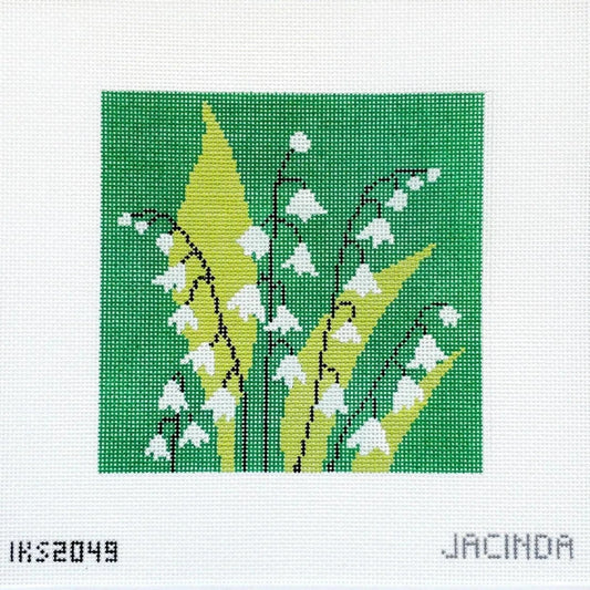 Initial K Studio Jacinda Boneau Lily of the Valley Needlepoint Canvas
