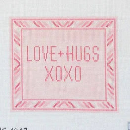 Initial K Studio Love + Hugs Needlepoint Canvas