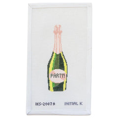 Initial K Studio Jacinda Boneau Party Champagne Ornament Needlepoint Canvas