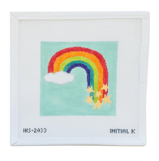 Initial K Studio Rainbow Stars Needlepoint Canvas