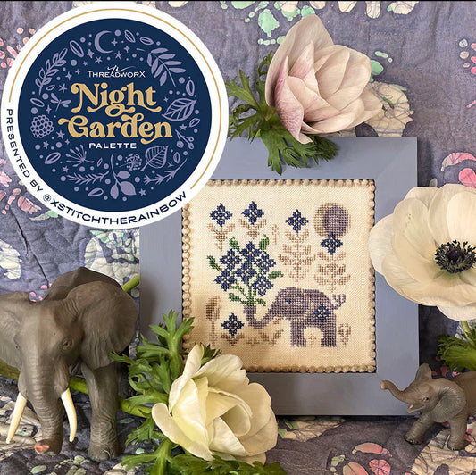 Ink Circles Forget Me Nots Cross Stitch Pattern