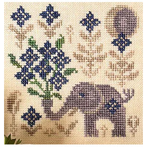 Ink Circles Forget Me Nots Cross Stitch Pattern