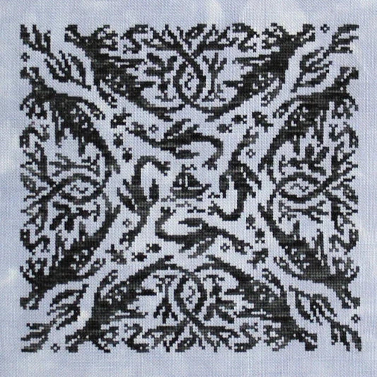 Ink Circles Elemental Dragons: Water Cross Stitch Pattern