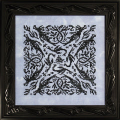 Ink Circles Elemental Dragons: Water Cross Stitch Pattern