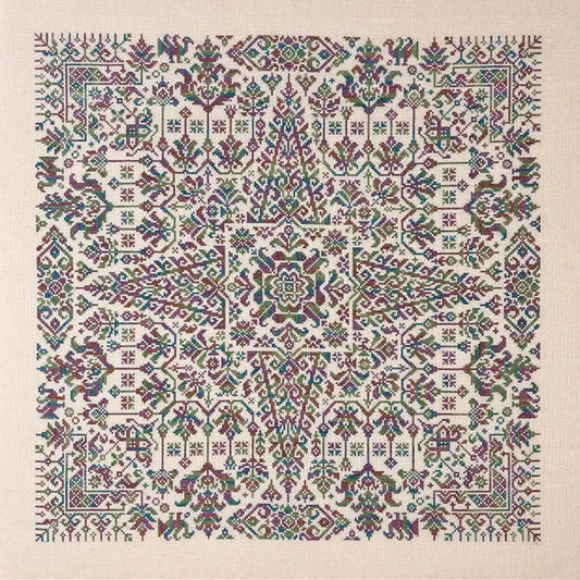 Ink Circles Star of Sumatra Cross Stitch Pattern