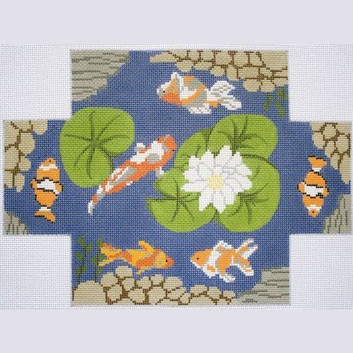J. Child Designs Koi Brick Cover Needlepoint Canvas
