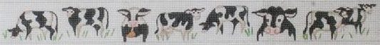 Jane Nichols Needlepoint Cows Belt Needlepoint Canvas