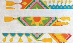 Jane Nichols Needlepoint Tassels and Scarves Luggage Straps Needlepoint Canvas