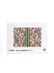 Jeni Sandberg Needlepoint Chevron Clutch Needlepoint Canvas