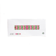 Jeni Sandberg Needlepoint G Letter Key Fob Needlepoint Canvas - Pink and Green