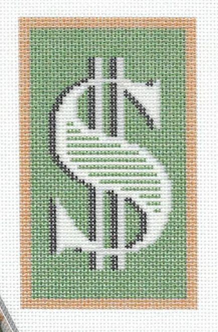 Jeni Sandberg Needlepoint Dollar Sign Needlepoint Canvas
