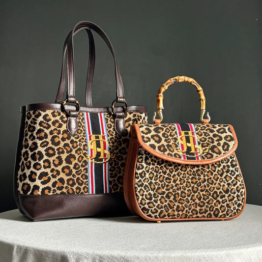 Jeni Sandberg Needlepoint Leopard Tote Bag or Pillow Needlepoint Canvas