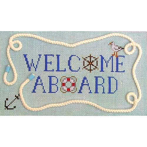 Julia's Needleworks Welcome Aboard Needlepoint Canvas