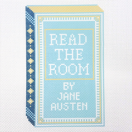 KCN Designers Read the Room Blue Needlepoint Canvas