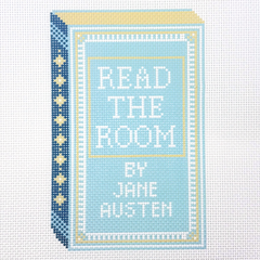 KCN Designers Read the Room Blue Needlepoint Canvas