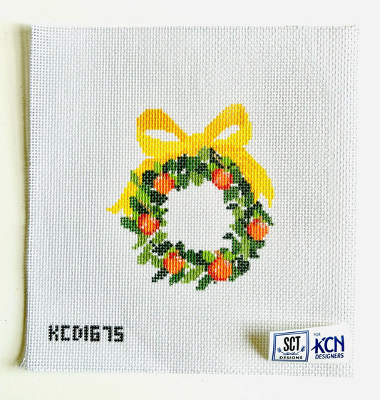 KCN Designers Citrus Wreath Needlepoint Canvas