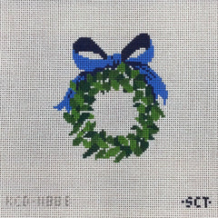 KCN Designers Monogrammable Wreath Needlepoint Canvas - Blue