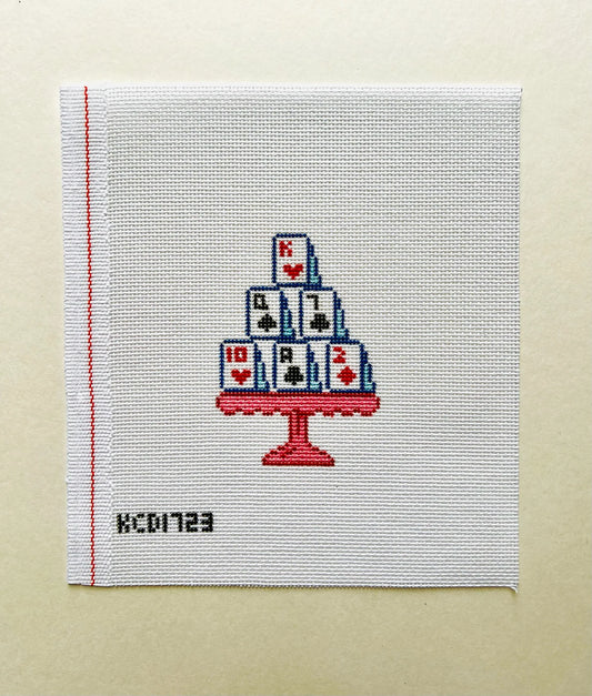 KCN Designers Tipsy Tower House of Cards Needlepoint Canvas