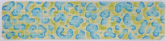 Kate Dickerson Needlepoint Collections Leopard Spots in Blues on Limes Belt Needlepoint Canvas