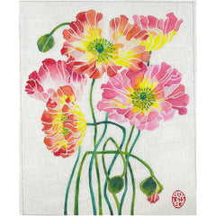 Kate Dickerson Needlepoint Collections Gabby Malpas Poppies #2 Needlepoint Canvas
