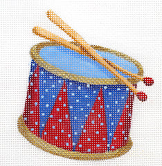 Kate Dickerson Needlepoint Collections Mini Patriotic Drum Needlepoint Canvas