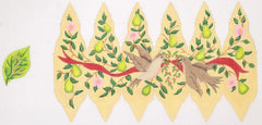 Kate Dickerson Needlepoint Collections 12 Days Pear #2 Turtle Doves Needlepoint Canvas