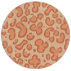 Kate Dickerson Needlepoint Collections Bright Disk Letter Tangerine & Creamsicle Leopard Needlepoint Canvas