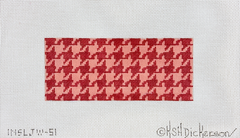 Kate Dickerson Needlepoint Collections Houndstooth Insert in Red & Nantucket Red Needlepoint Canvas - 6 x 2.5