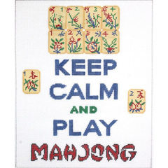 Kate Dickerson Needlepoint Collections Keep Calm & Play Mahjong Needlepoint Canvas