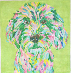 Kate Dickerson Needlepoint Collections Megan Carn Golden Doodle Needlepoint Canvas
