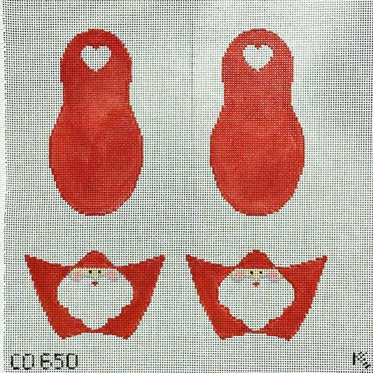 Kathy Schenkel Designs Santa Slippers Needlepoint Canvas