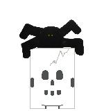 Kathy Schenkel Designs Scary Skull with Spider Halloween Needlepoint Canvas