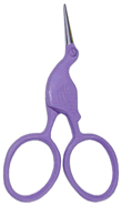 Kelmscott Designs Storklettes Embroidery Scissors - Purple