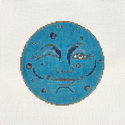 Key Point Canvases Vintage Luna Blue Needlepoint Canvas